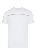 Stripe Logo Cotton T-Shirt
